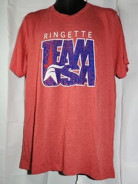 Canvas Red Ringette Team USA Graphic Tee (Well Loved) - Unisex XL
